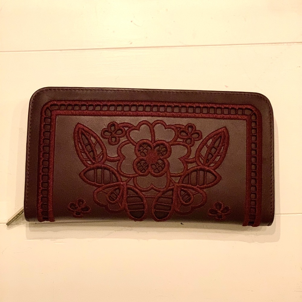 kate spade large embroidered wallet